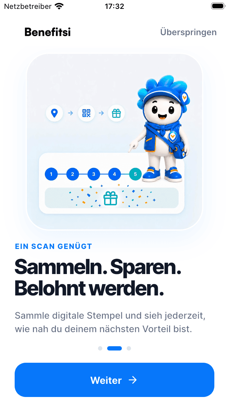 Benefitsi QR App-Screen